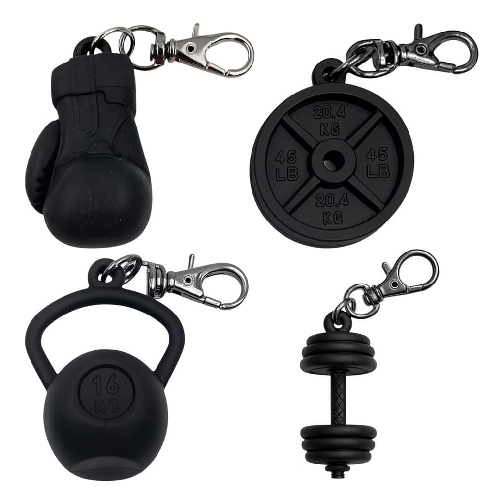 Kit Chaveiro Halter Luva De Box Anilha Kettlebell