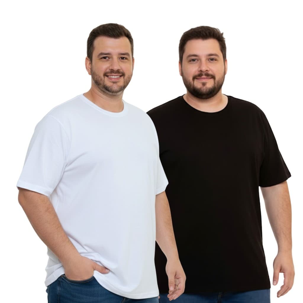 Camiseta Plus Size Premium 100% Algodão  Malha Penteada 30.1 G1 G2 G3