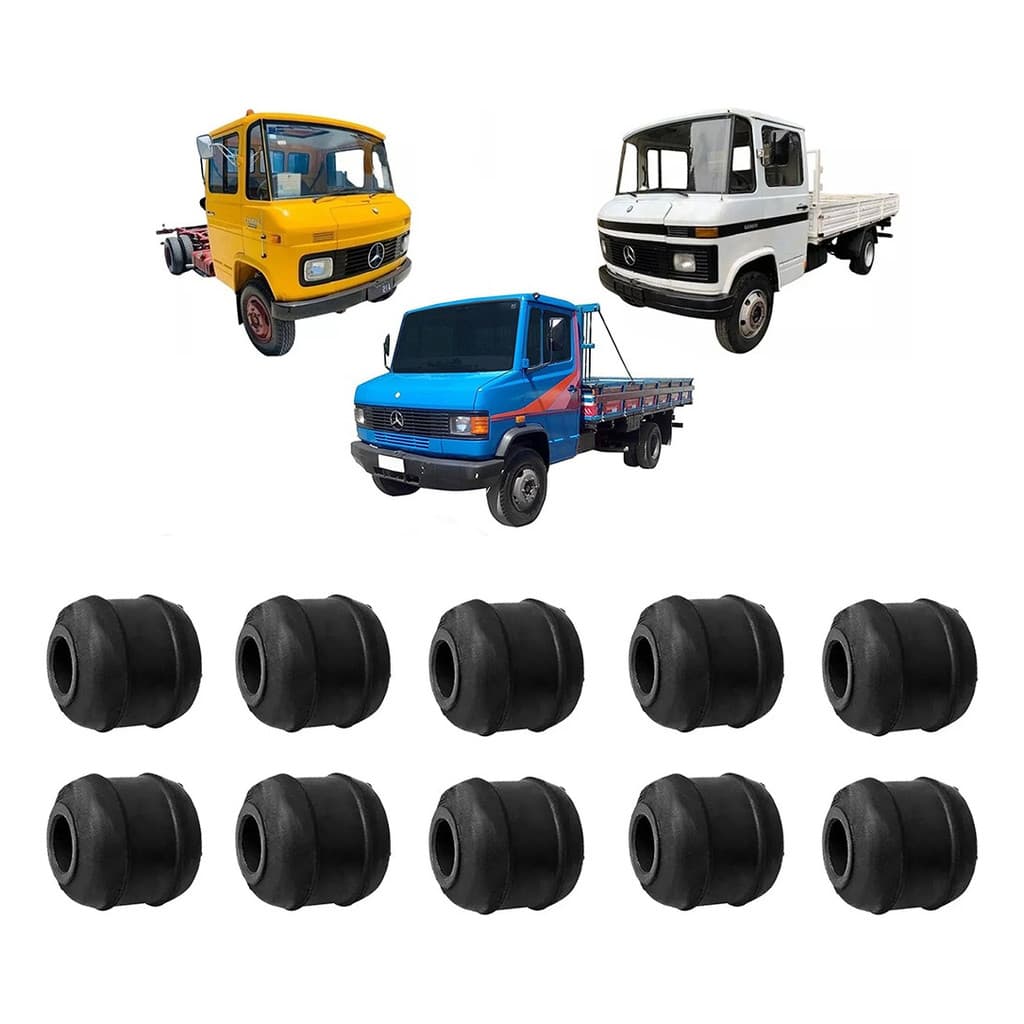 Kit 10 Bucha Estabilizador Dianteiro Traseiro Mb 608 709 912