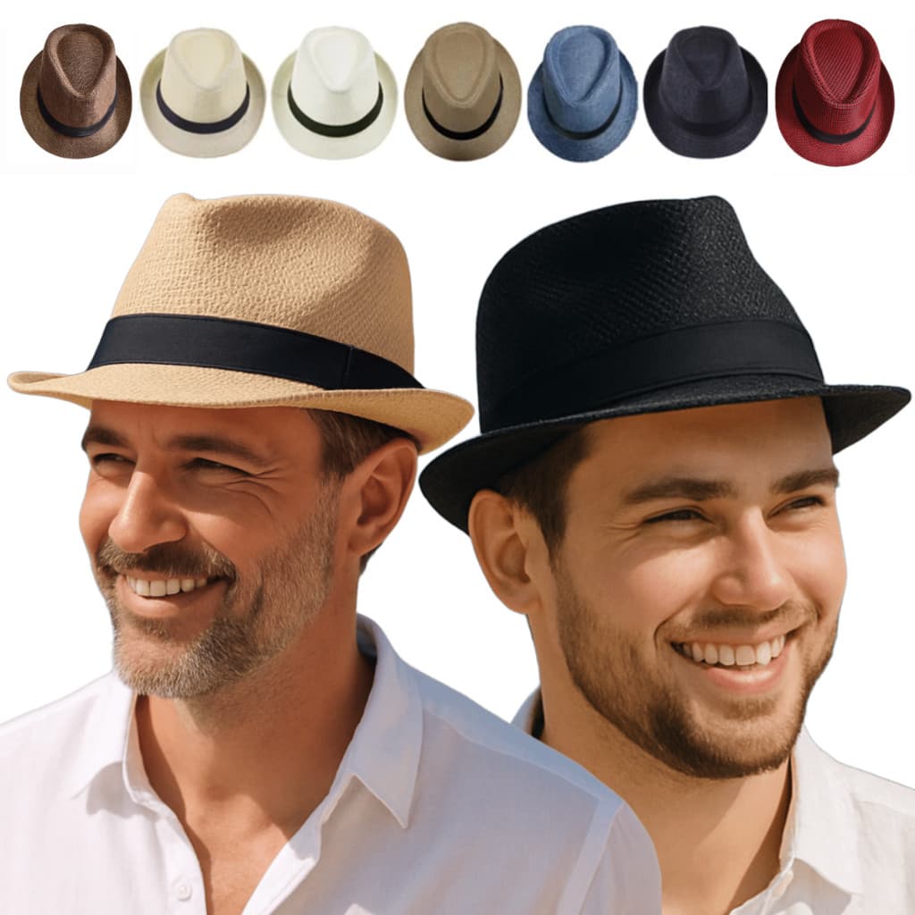 Chapéu Masculino Panamá Malandro Carioca Chapel de Praia Aba Curta Varias Cores Envio Imediato