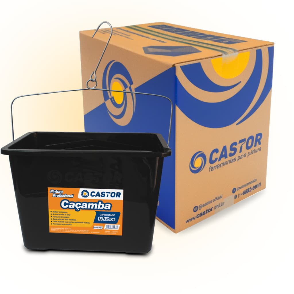 Caixa c/ 6 Balde Caçamba para pintura 11L - Castor