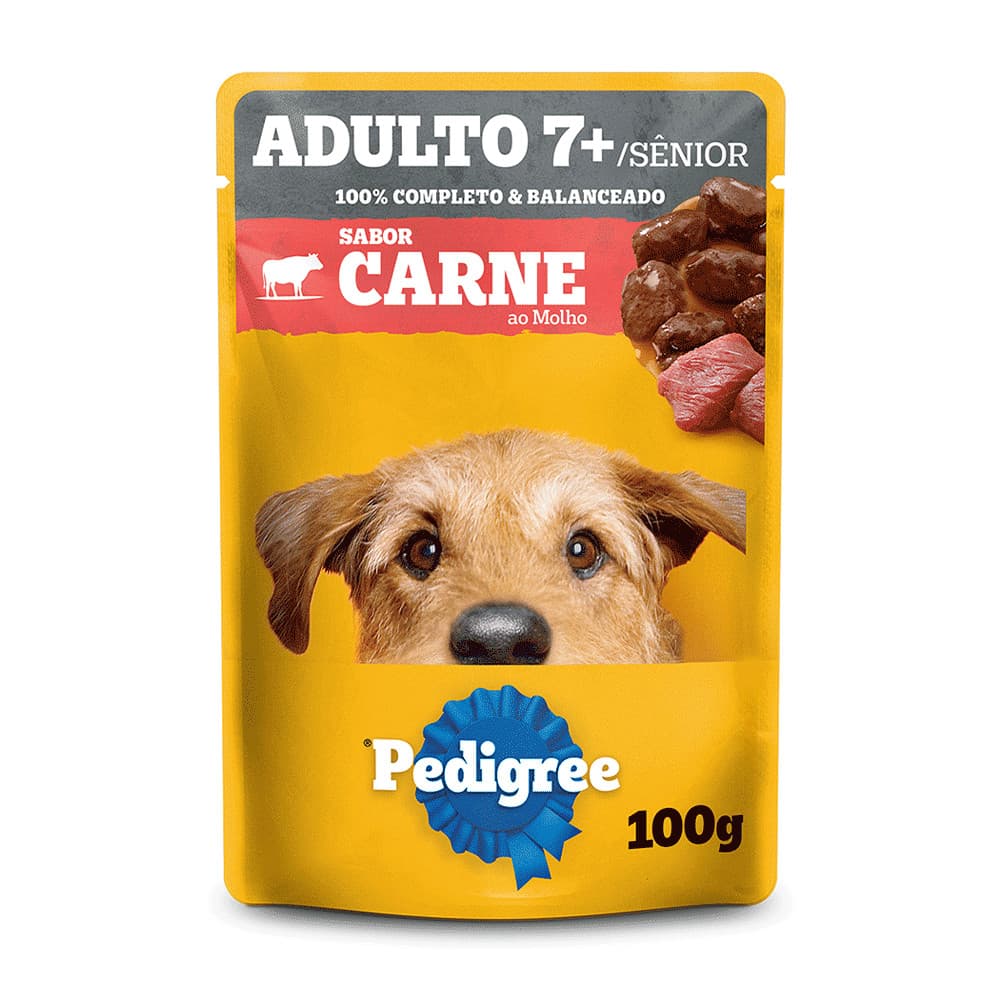 PEDIGREE SACHÊ SÊNIOR 7+ CARNE AO MOLHO 100G