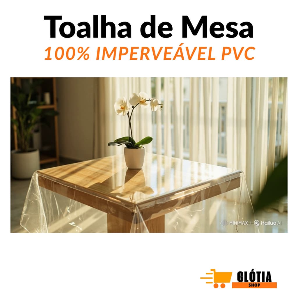 2mX1,40m Toalha Plástico Cristal Transparente - Proteção Toalha de mesa Impermeável /Móveis em geral