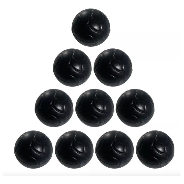 Bola Bolinha Leve Pebolim Totó 07 Unidades Preta