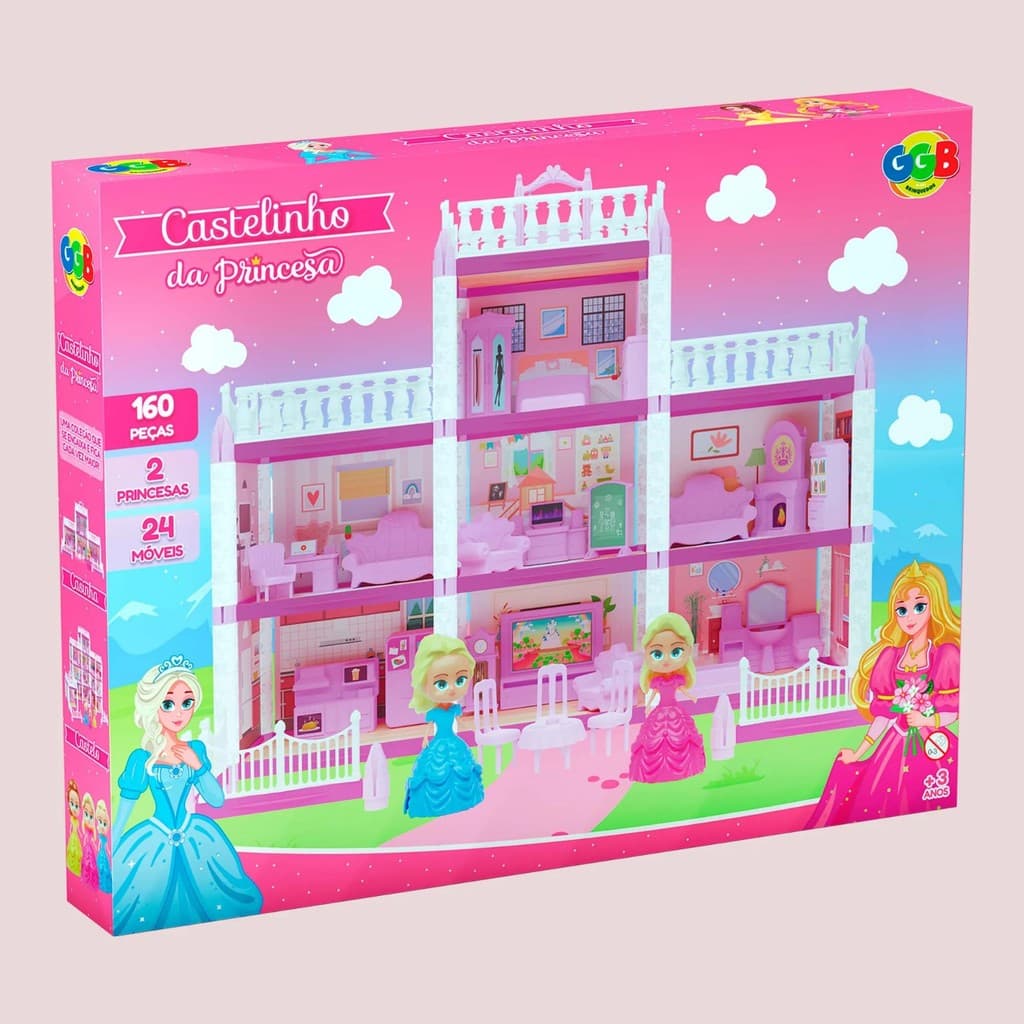 Casinha de Boneca Castelinho da Princesa 160 Pcs - GGB Briqnuedos