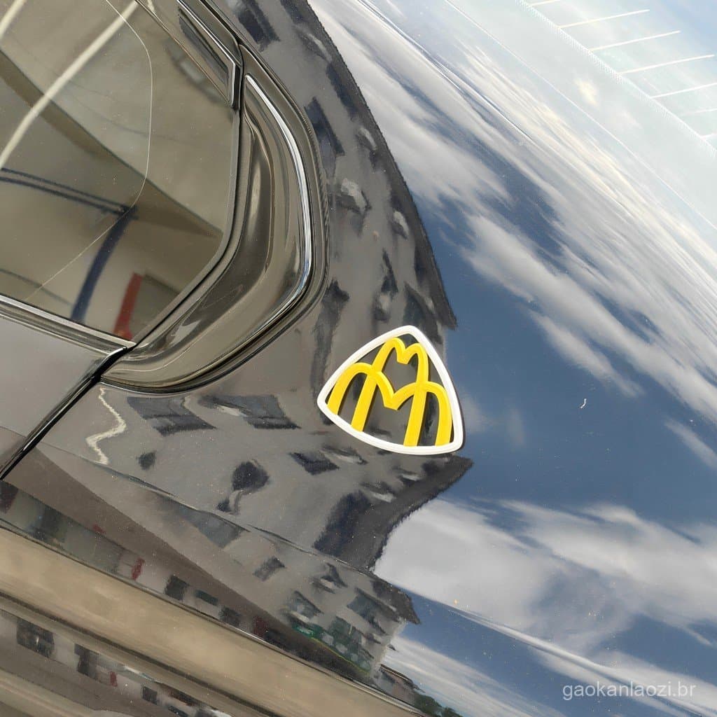 [Novo Maybach] Adesivo decorativo tridimensional para carro com logotipo da Maybach McDonald's, impresso em 3D, com arco