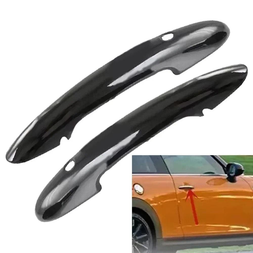 Maçaneta Da Porta Do Carro Adesivo Decoração Para MINI Cooper F54 F55 F56 F57 F60 Preto Brilhante Capa Guarnição Com Sen