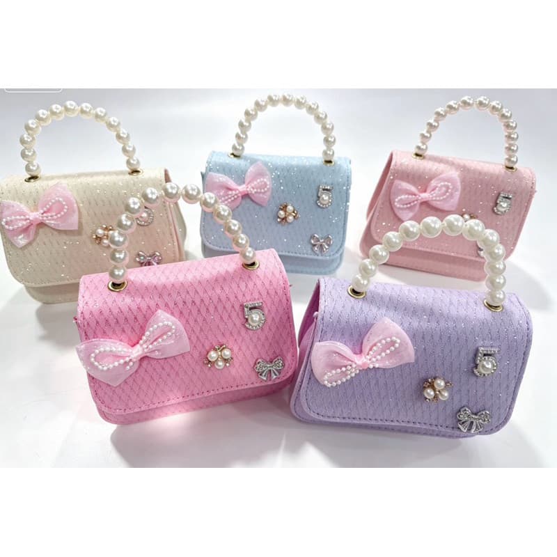 Nova Bolsa De Ombro Pequena Infantil Com Alça De Pérola Da Moda E Cruz diagonal niuniufacai.my20250328