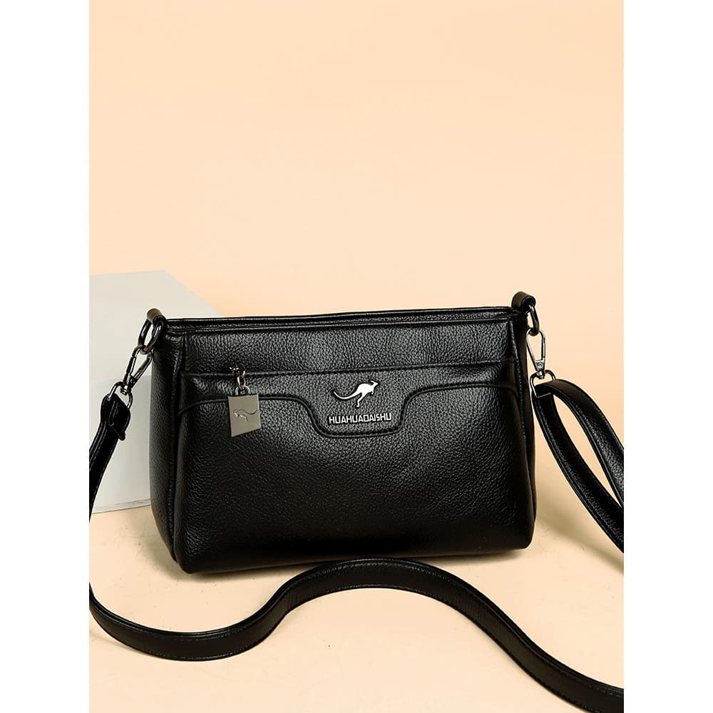 Bolsa feminina de couro genuíno 2025 novo estilo moda meia-idade couro macio mãe saco All-Match leve senhoras de um ombr