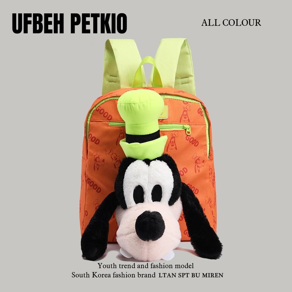 Estilo coreano novo estilo cor laranja pateta mochila ins estilo nicho de alto valor mochila estudante universitário luz