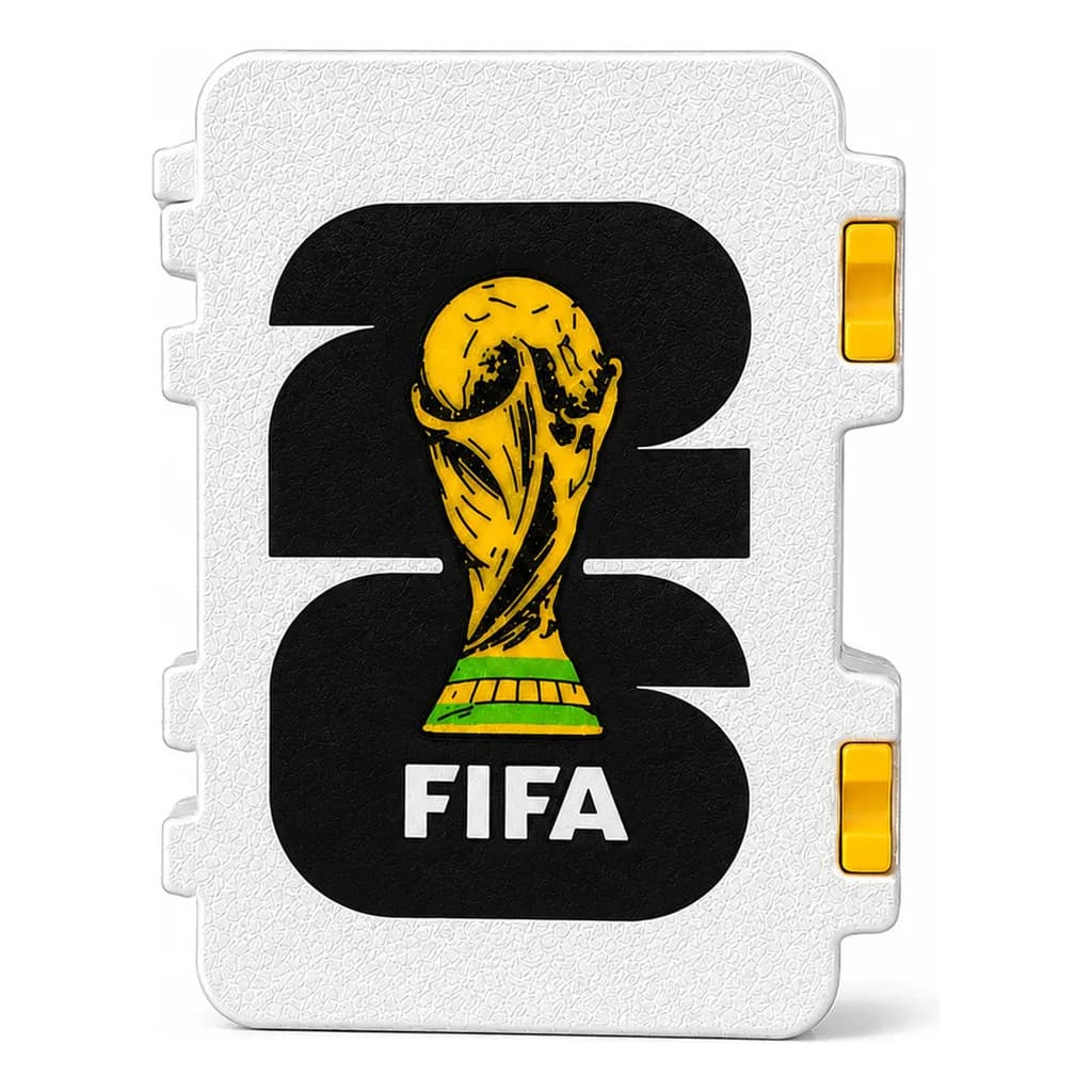 Caixa Porta Figurinha Branco Copa Do Mundo 2026 Organizador 2 Escudo Branco