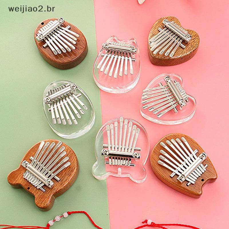 weijiao2 . BR 8 Teclas Mini Kalimba De Madeira Alta Qualidade Requintado Dedo Polegar Piano Marimba Musical Bom Acessóri