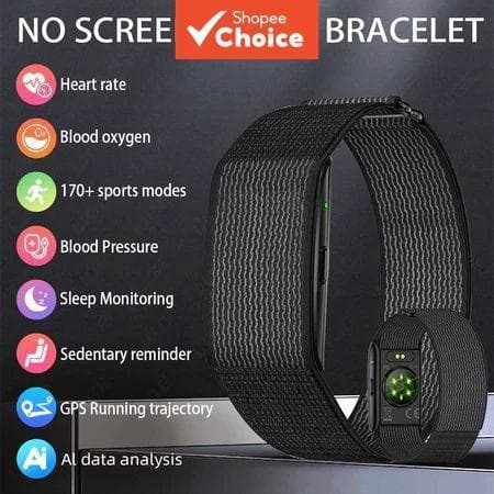 Relógio Inteligente Masculino sem Tela à Prova D'Água, Monitor Cardíaco, Sono, Saúde e Pulseira Esportiva, Nova Coleção