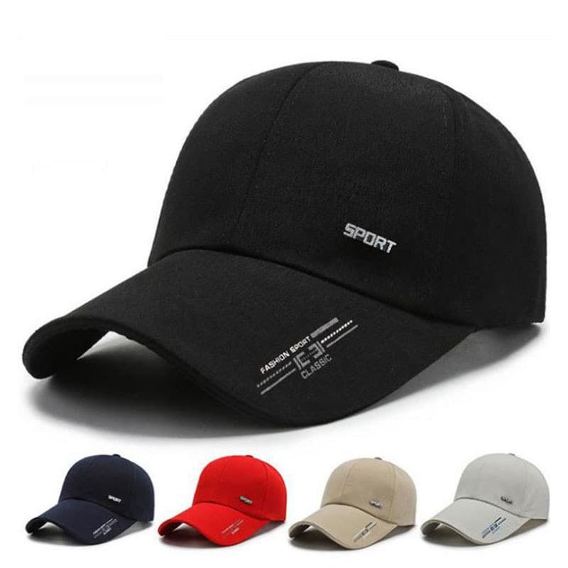 Chapéu masculino inverno boné de pesca ciclismo protetor solar boné de beisebol feminino Casual preto chapéu de sol chap