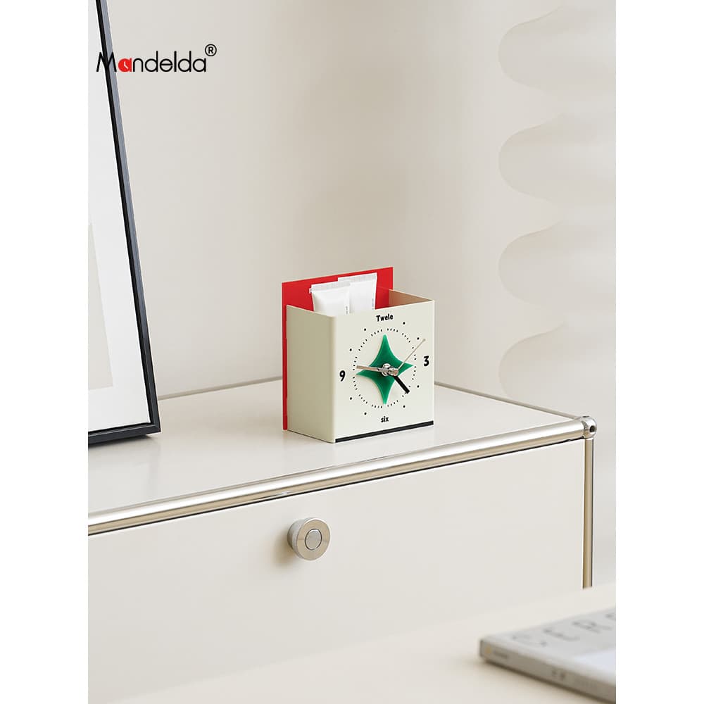 Mandelda marca coreana criativa pêndulo relógio de mesa sala estar entrada armazenamento ornamentos desktop C