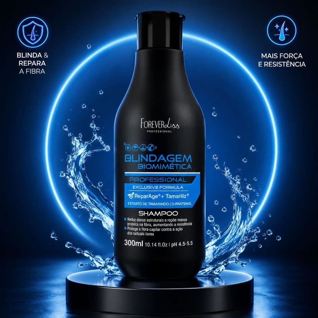 Shampoo Blindagem Capilar Biomimética 300ml Forever Liss