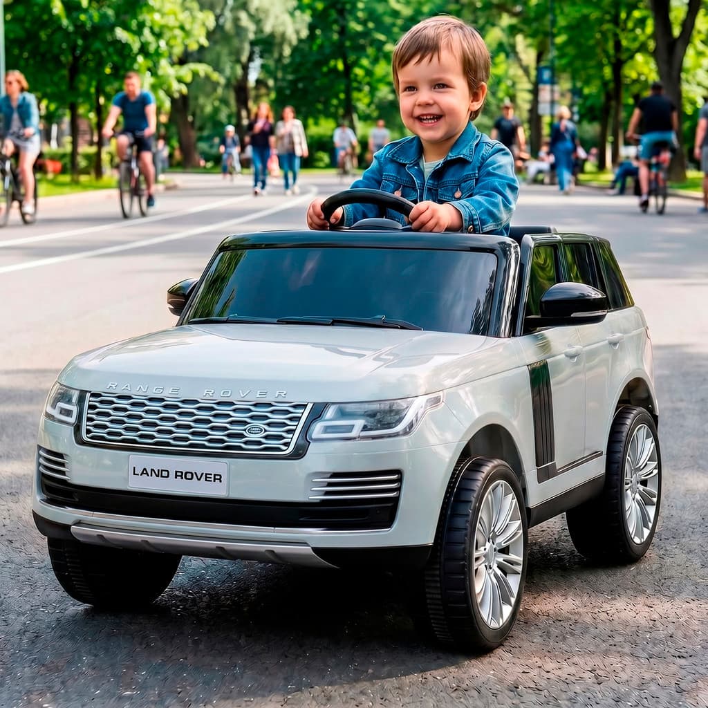 Carrinho Eletrico Infantil Land Rover 4x4 2 Bancos 12v  Couro MP5 12v Controle Remoto Top