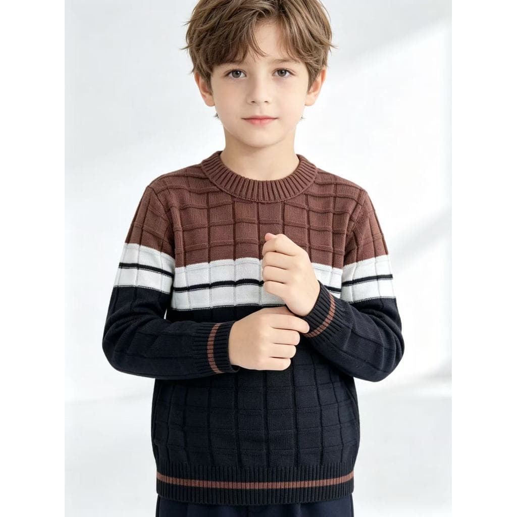 Nova coleção de suéteres de tricô infantil para outono e inverno