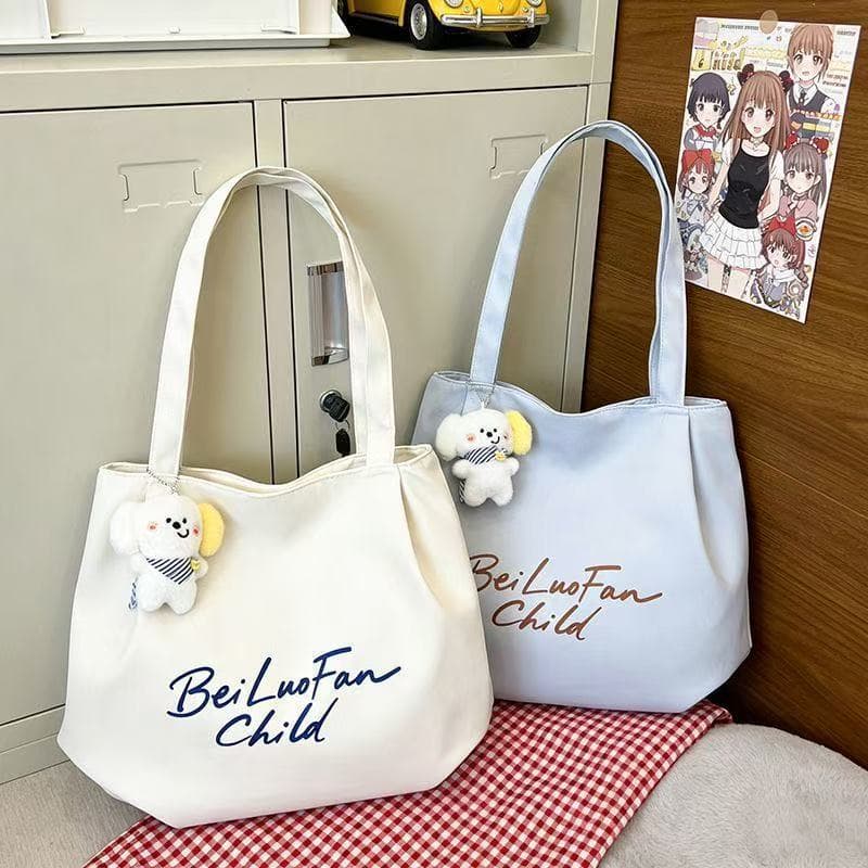 Japonês Casual estilo preguiçoso sacola feminina de grande capacidade simples All-Match bolsa de ombro estudantes univer