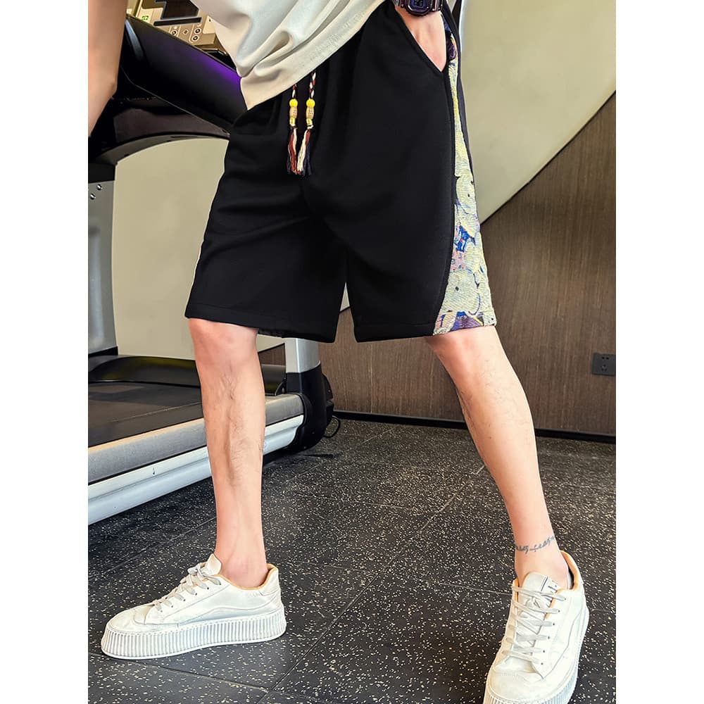 Design costura Shorts masculino verão Street Wear plâncton bonito calças de cinco pontos 2024 novo estilo masculino Casu