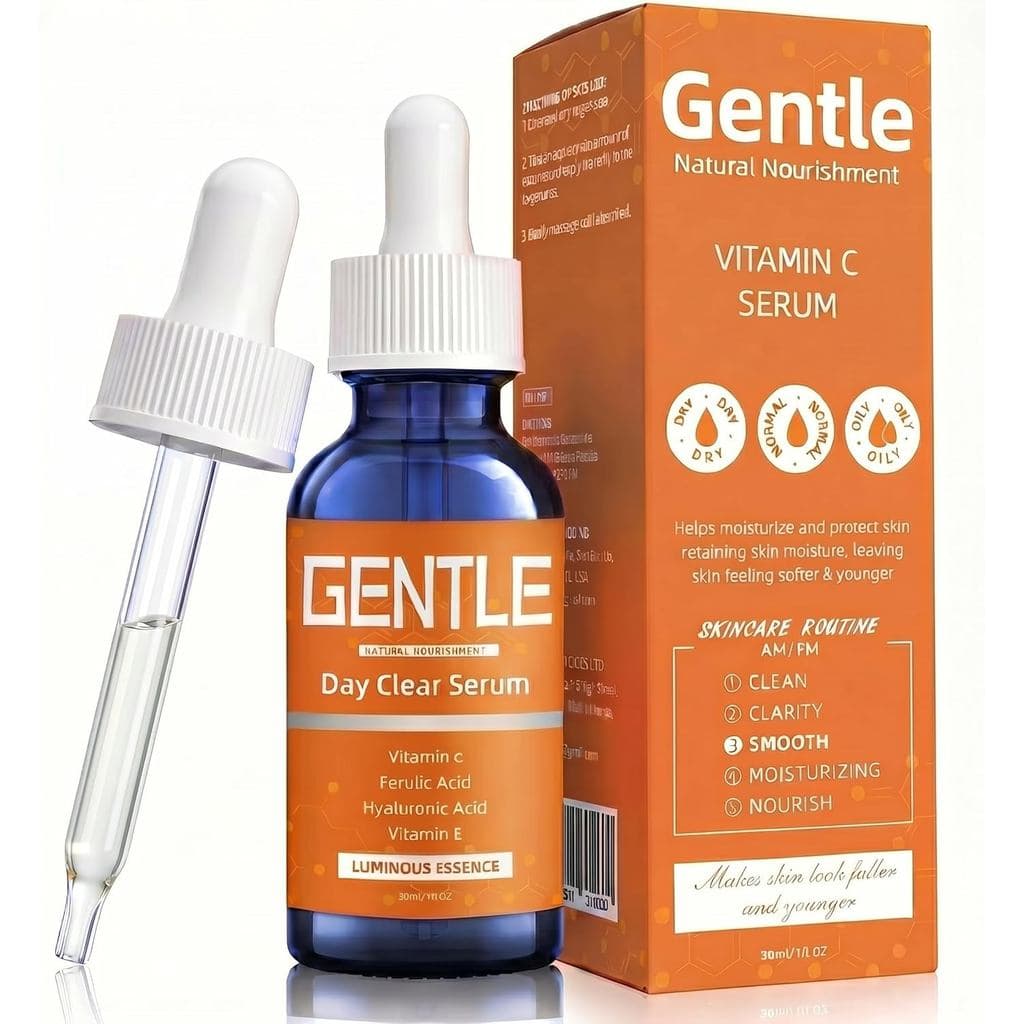 Sérum de Vitamina C com Ácido Hialurônico e Ácido Ferúlico - Revitalização Avançada da Pele, Cuidados com a Pele Coreana