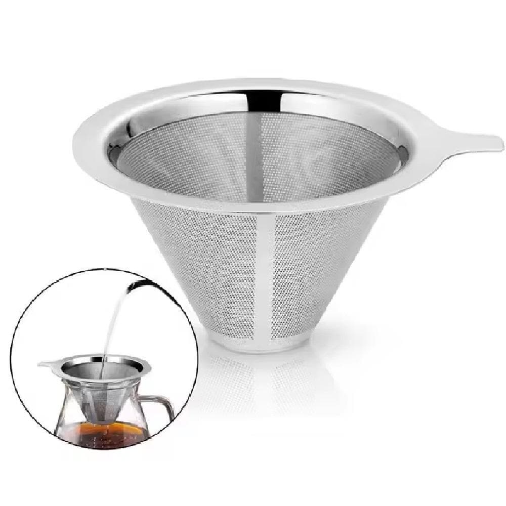 COADOR INOX FILTRO CAFE CHA SEM PAPEL PENEIRA REUTILIZAVEL