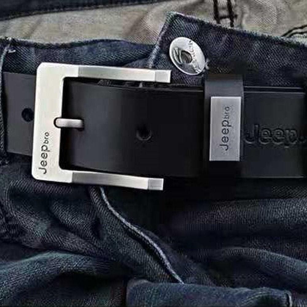 Cinto De Couro Empresarial Masculino Moderno – Cós Multiuso Com Fivela De Pino