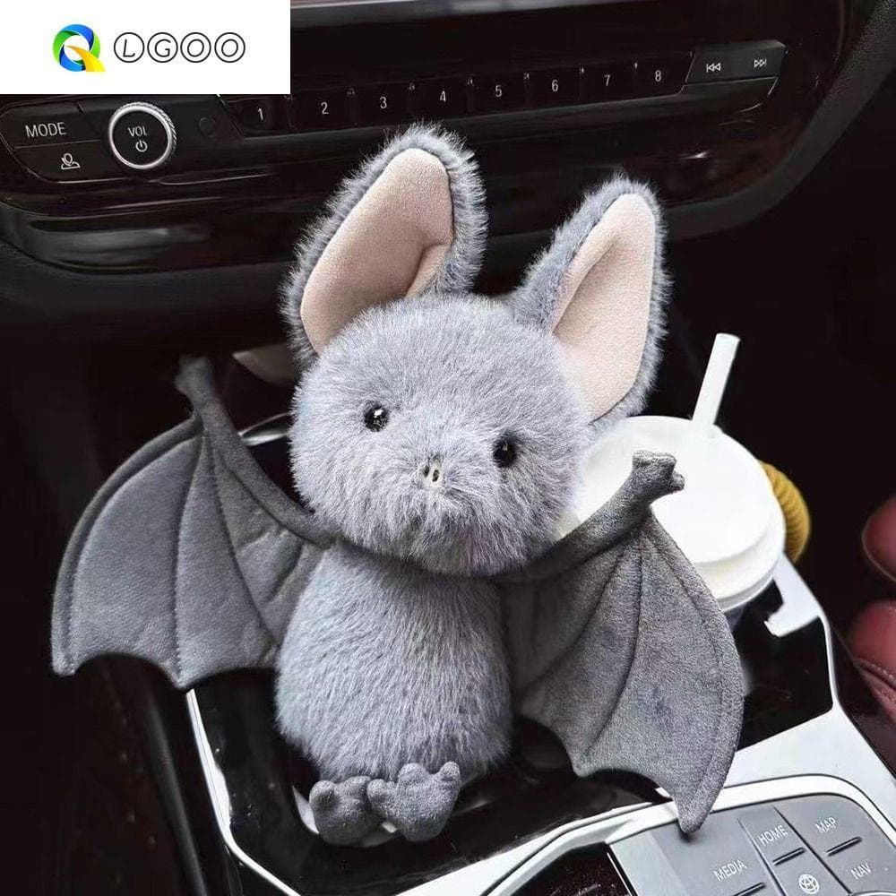 Brinquedo De Pelúcia De Morcego LGOO , Bicho Macio De 22 Cm , Design Engraçado Desenho Animado Cinza Plushies Decoração