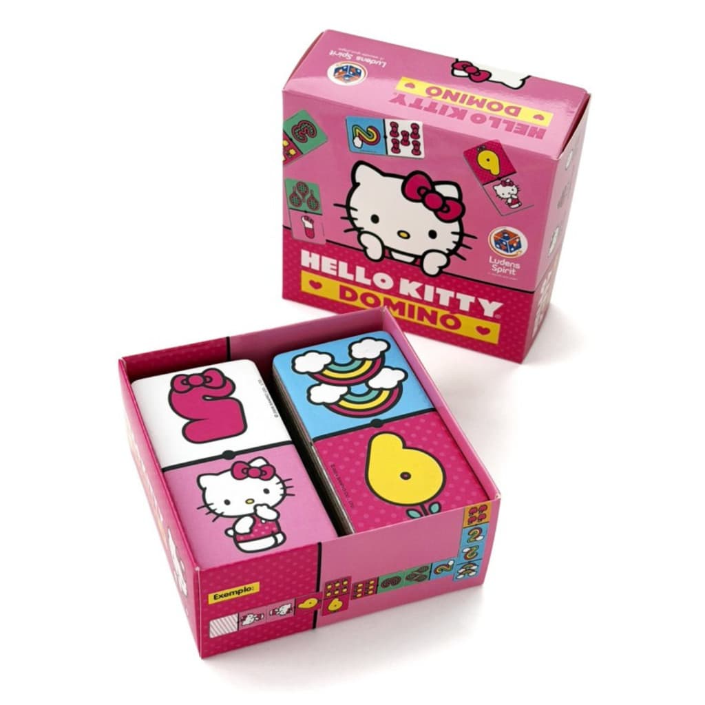 Jogo Infantil Hello Kitty Dominó Ludens Spirit 28 Peças