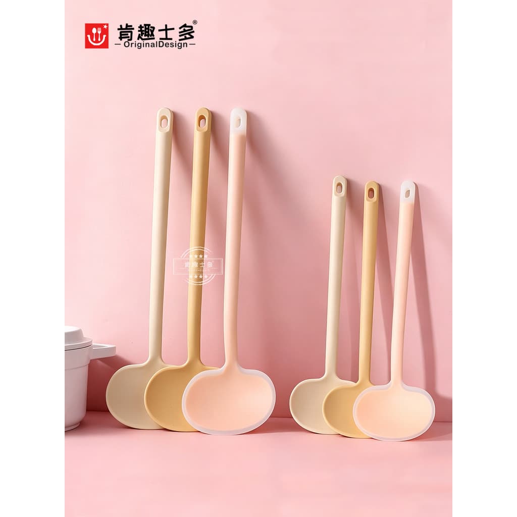 Kenqu Shiduo Novo produto Espátula de cogumelo de Silicone de qualidade alimentar Panela antiaderente Colher de fritar m