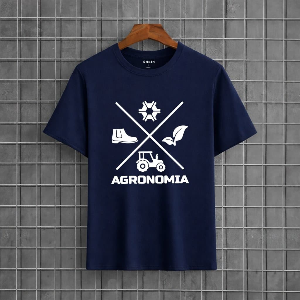 Camisetas Masculina Feminina Premium Algodão Lisa Academia Casual Trabalho Faculdade Agranomia Agro  Personalizada