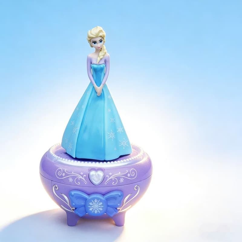 Menina brinquedos infantis congelados princesa elsa Romance caixa de música elsa rotativa caixa de música boneca present