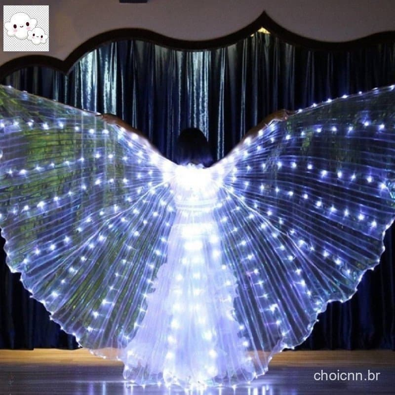 Capa De Dança De Fada De Asas LED Dançarinos De Carnaval
