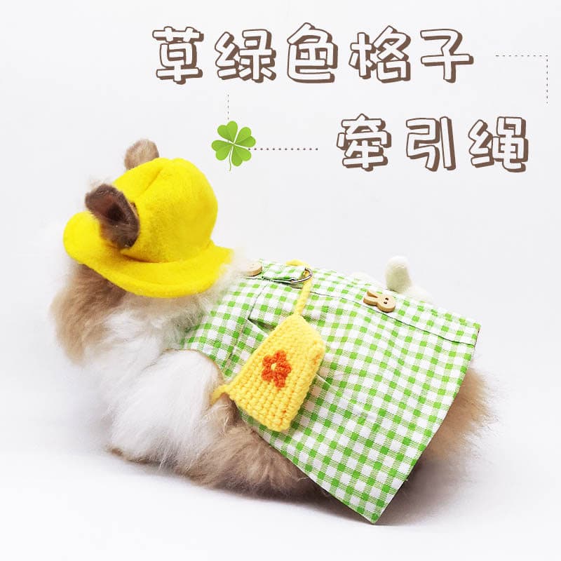 Coelho tração corda coelho roupas verão Pet coelho roupas cobaia acessórios roupas
