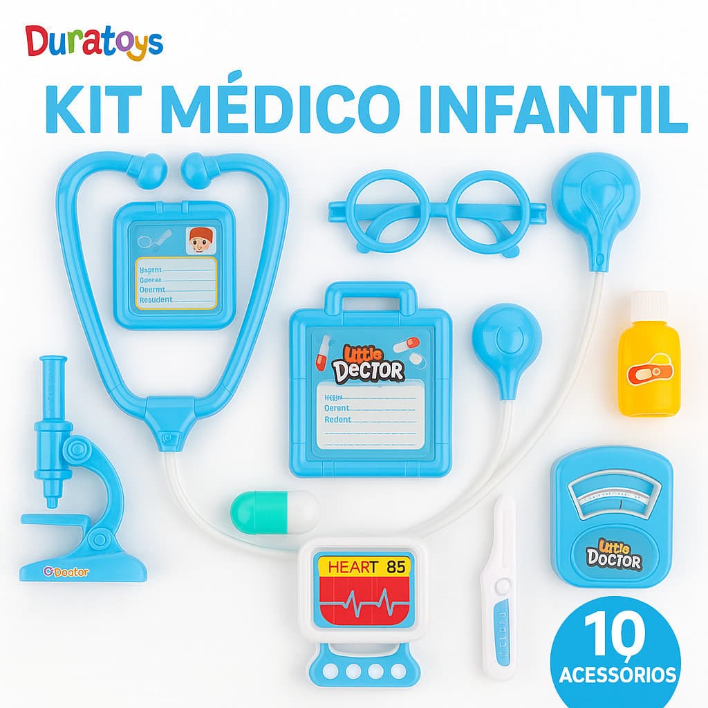 Kit de Brinquedo Médico Infantil Brincar de Doutor | Dutetoys