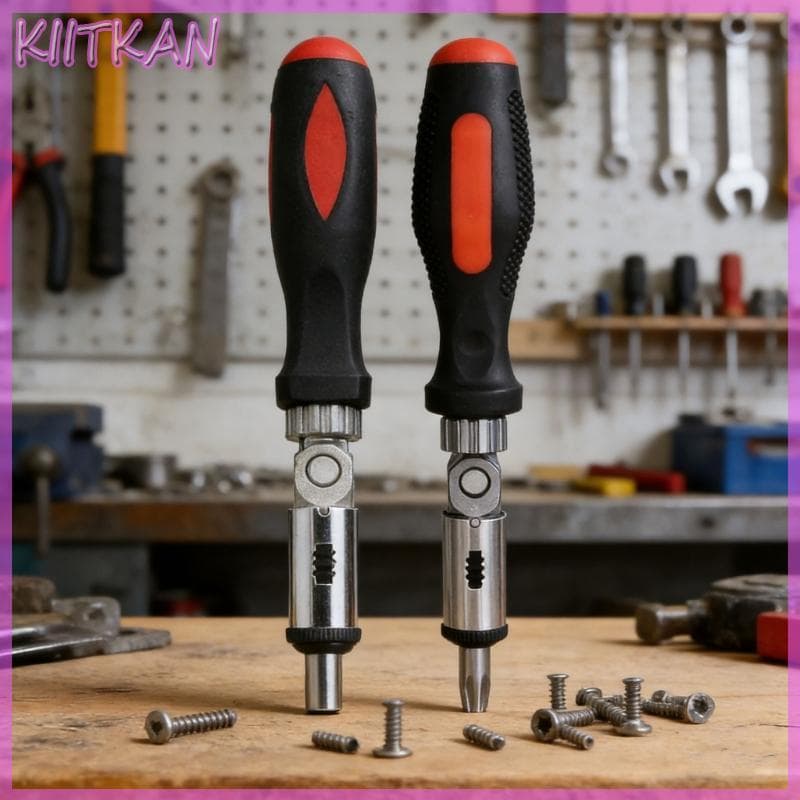 Chave Fenda Catraca Multifuncional KIITK Ângulo 0-180 Graus 1 4 Polegadas Hexagonal Ergonômica