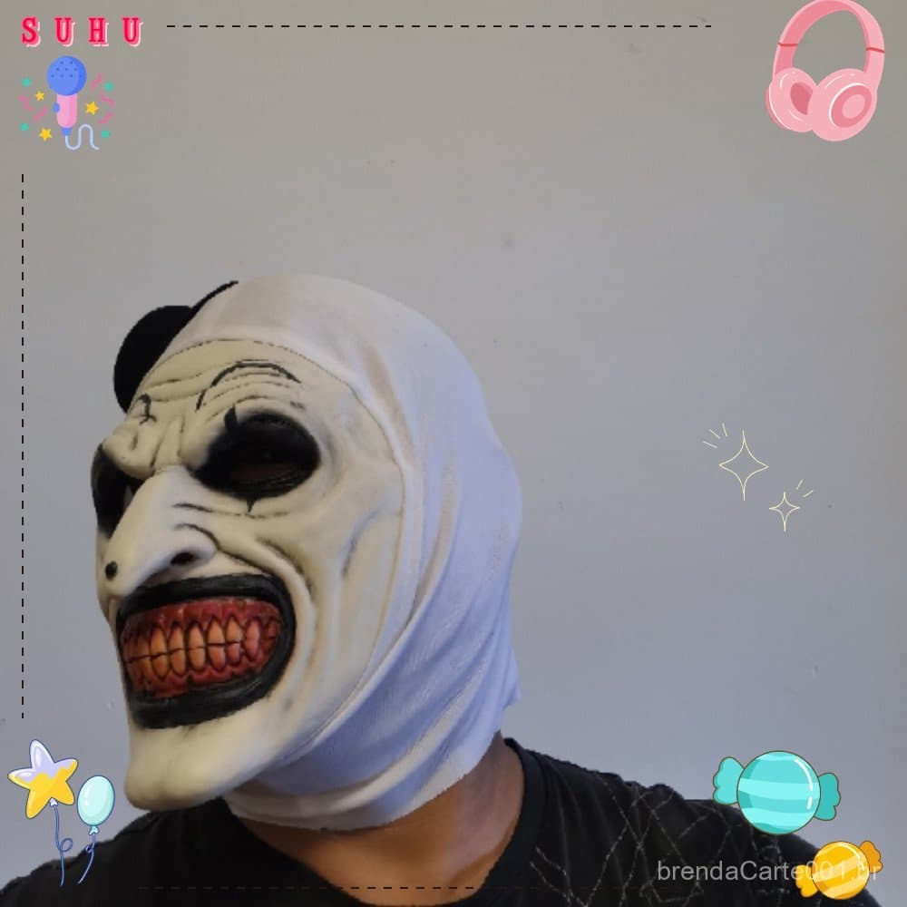 SUHU Cosplay Assustador , Adereços Sangrentos De Palhaço De Halloween Unissex De Látex , Realista De Alta Qualidade