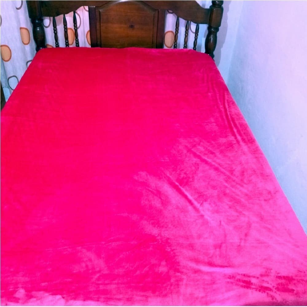 Manta casal importada plush pink casa nueva