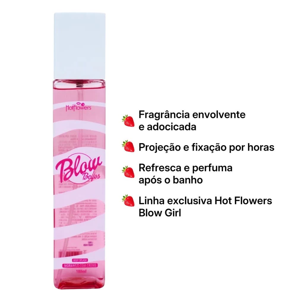 Body Splash Perfume Corporal Blow Beijos 180ml Hot Flowers