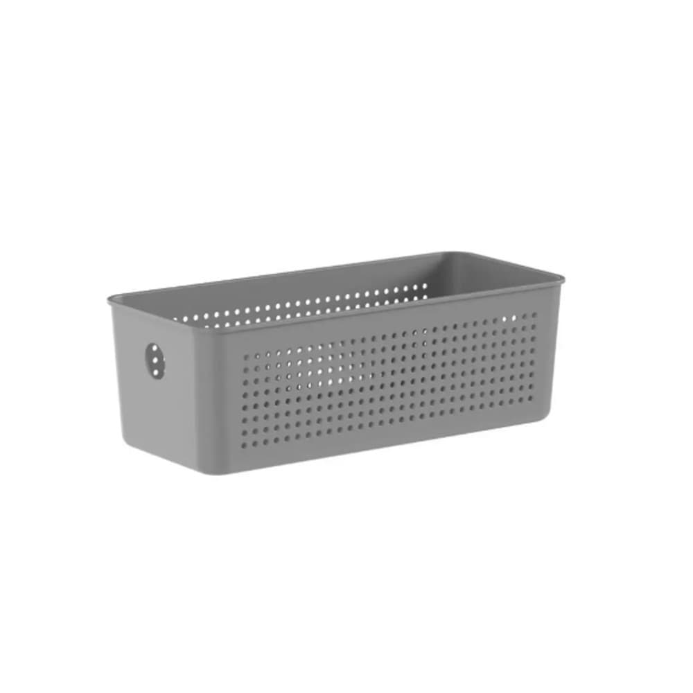 Cesto Flow Organizador Multiuso Chumbo OU 27x12x9 cm