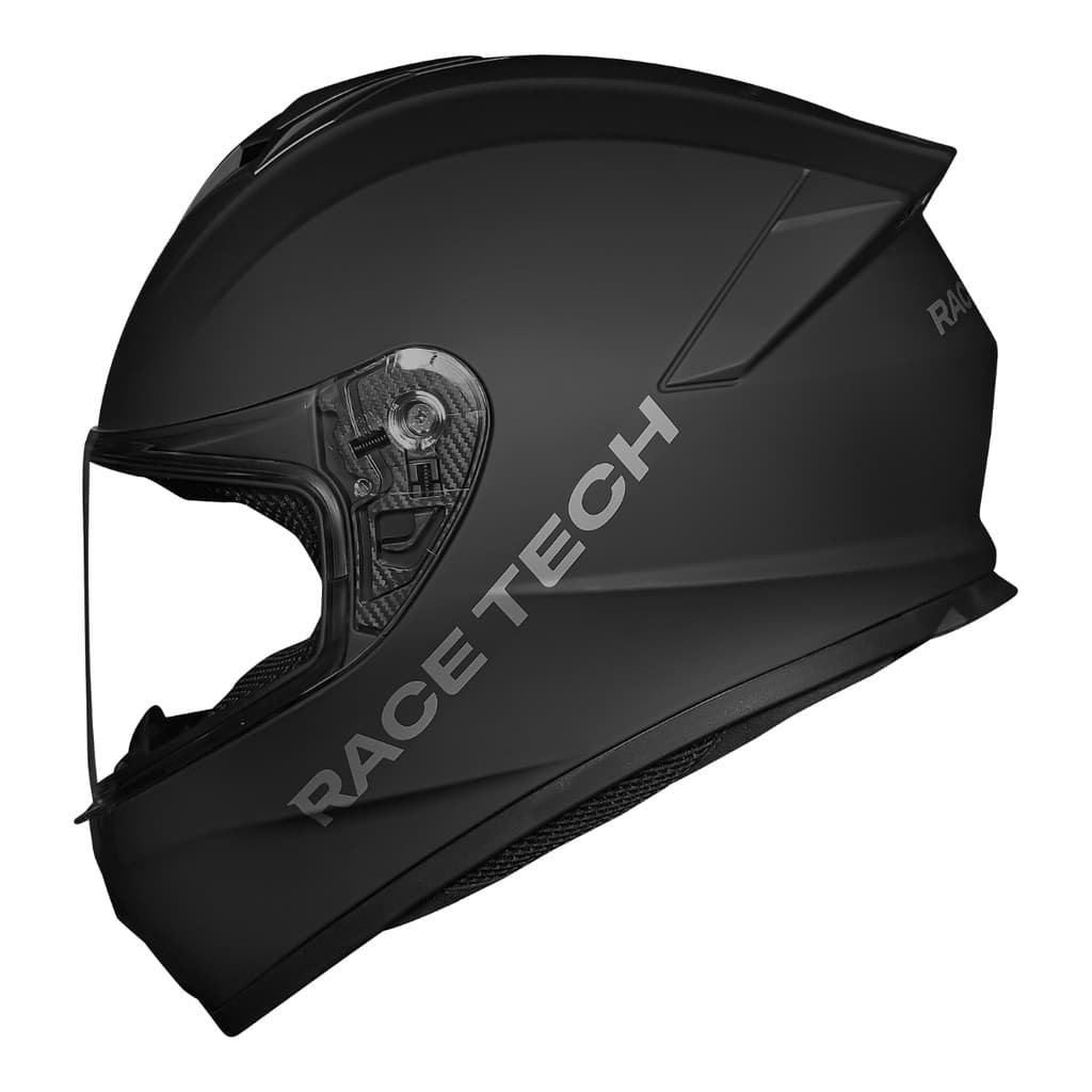 Capacete Moto Race Tech Hit Monocolor Preto Fosco