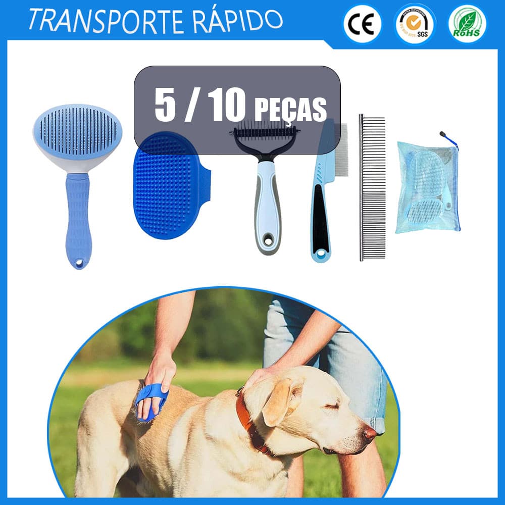 5/10 peças escova de limpeza para animais de estimação pente de remoção de pelos escova de limpeza pente em linha escova