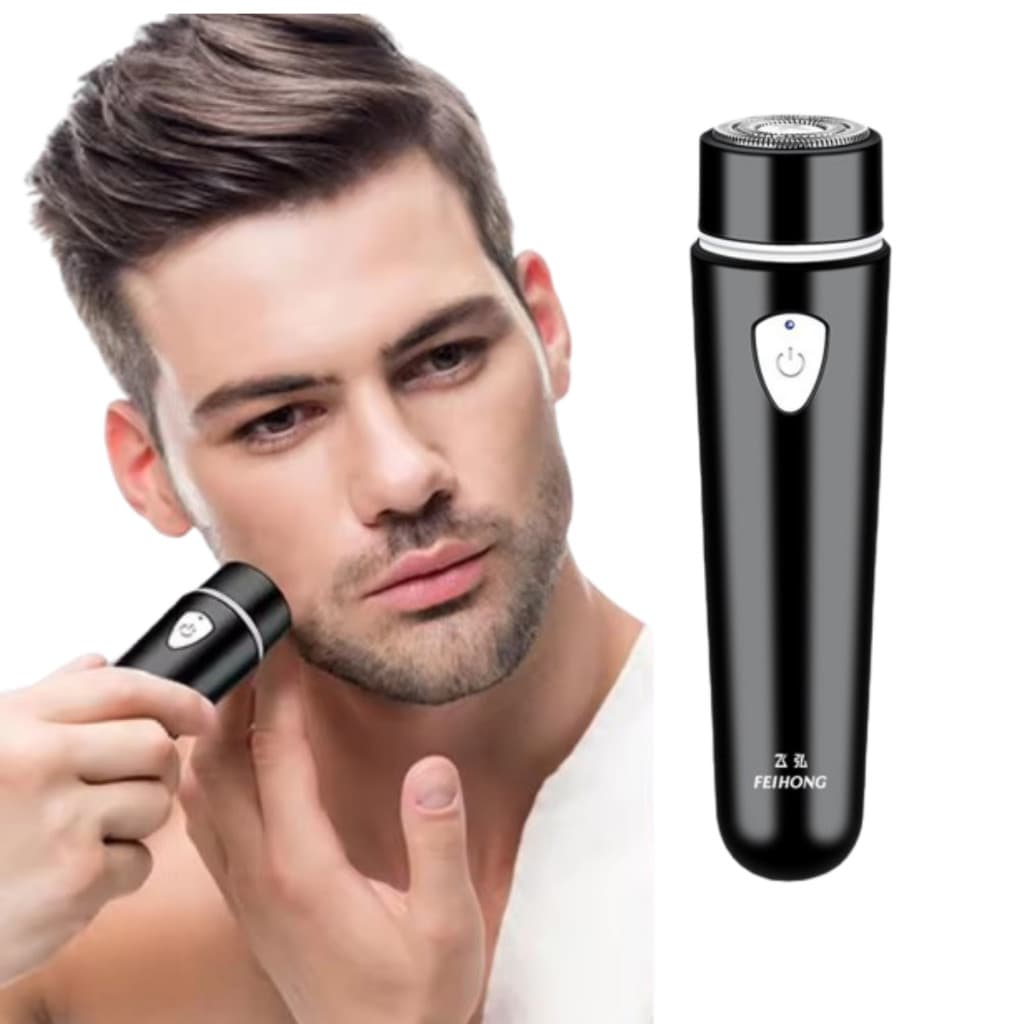Mini Barbeador Elétrico Masculino De Viagem Barba Portátil