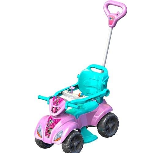 Quadriciclo Infantil Design Cachorro Seguro Confortavel Leve Cor Rosa Meninas