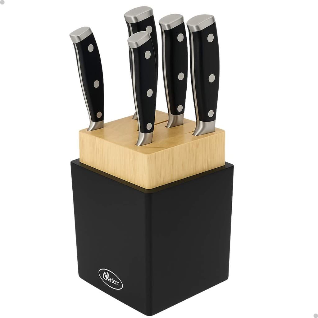 CONJUNTO FACAS 6 PECAS EM ACO INOX PARRISH OSTER  - FACA DO CHEF 20,3CM, FACA DE FATIAR 20,3 CM, FACA DE PAO DE 20,3 C