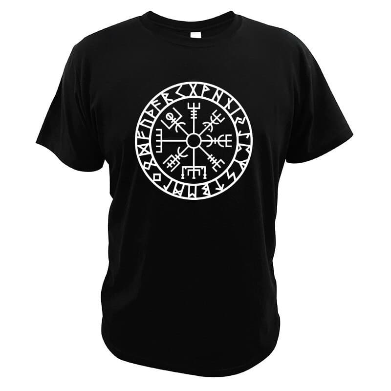 Camiseta Basica Camisa Escudo Vikings Serie Hagnar Odin Pai De Todos Unissex