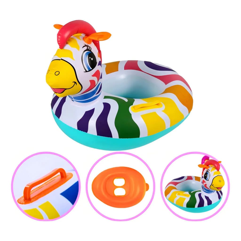 Boia Bote Infantil Piscina Zebra Cavalo Verão Colorido Zebra Cor Colorida