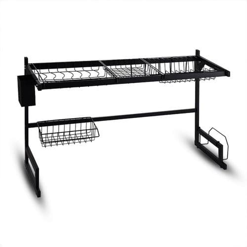 Escorredor Loucas Suspenso Pia Preto Fosco Design Moderno Economiza Espaco Duravel