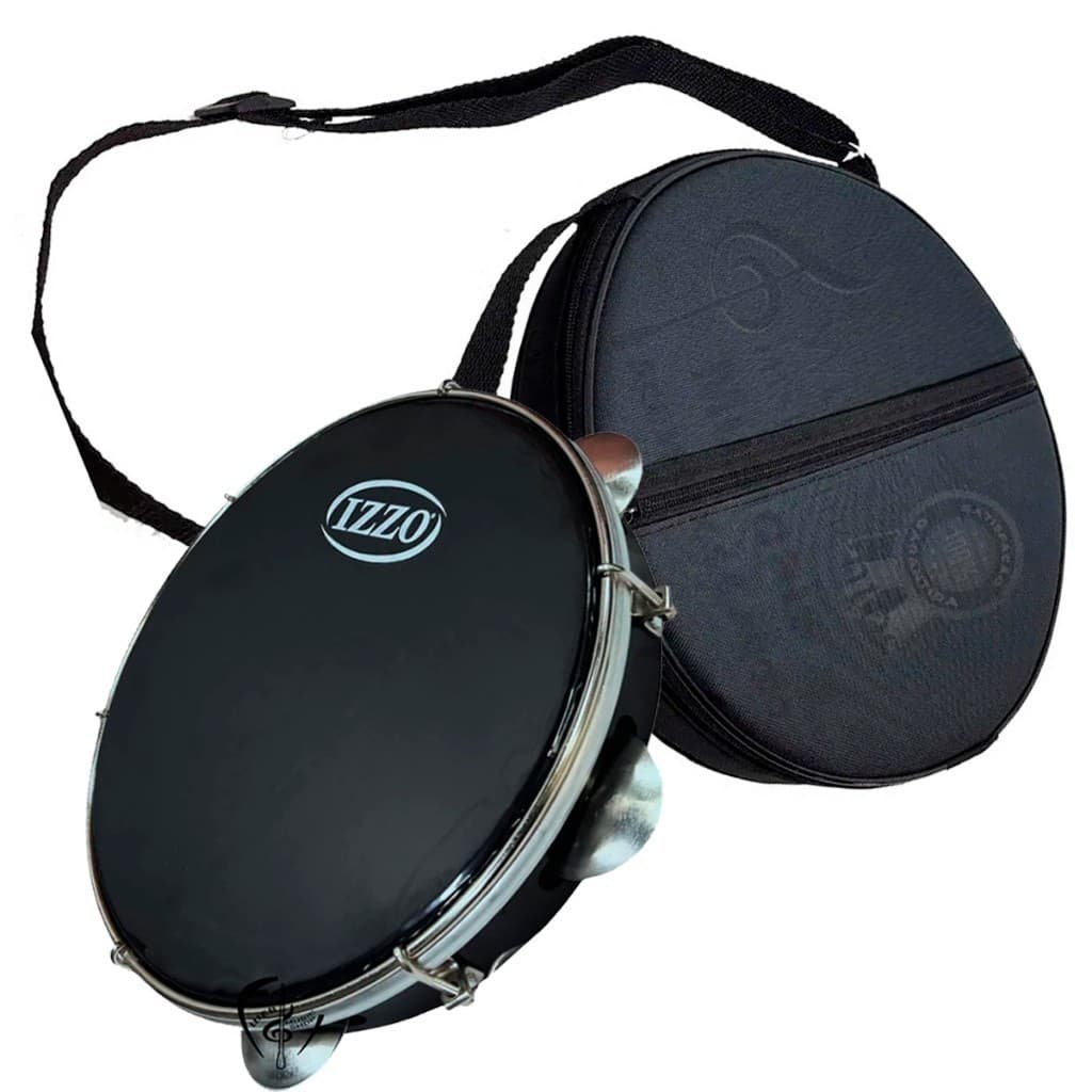 Kit Pandeiro 10" Polegadas IZZO ou PHX OU spanking  Pele helografica  + Capa simples