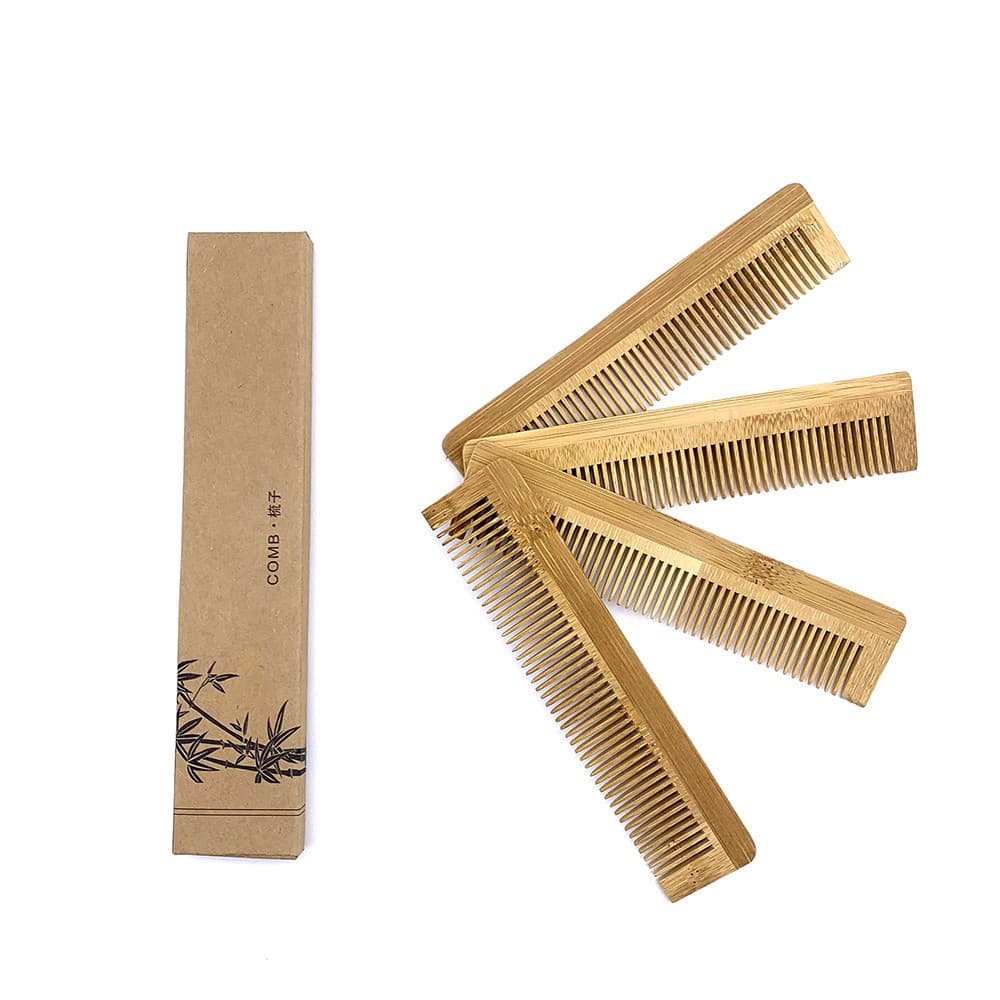 1 Peça Escova de Cabelo Ecológica de Bambu Natural Pente de Madeira Cuidado Capilar Beleza Spa Massageador Atacado Pente